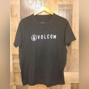 Volcom Stone Black Logo Short Sleeve T-Shirt Size Large Mens